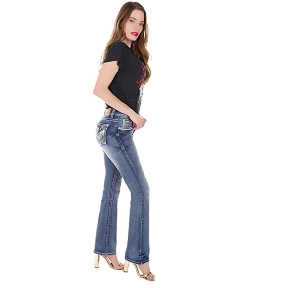 Jack David Denim - Jack David Mid Rise Bootcut Blue Jeans S736 PB